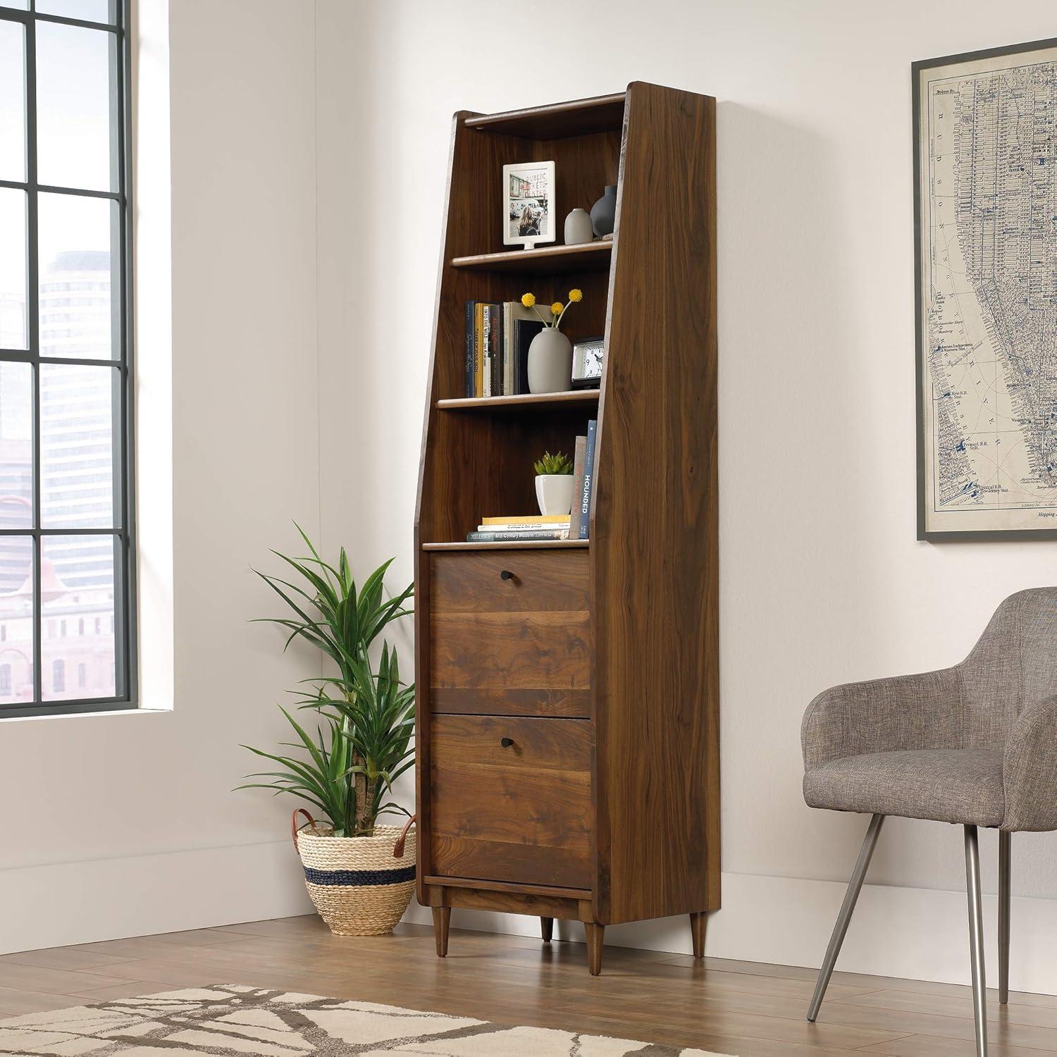 70" Harvey Park Narrow Bookshelf Walnut - Sauder