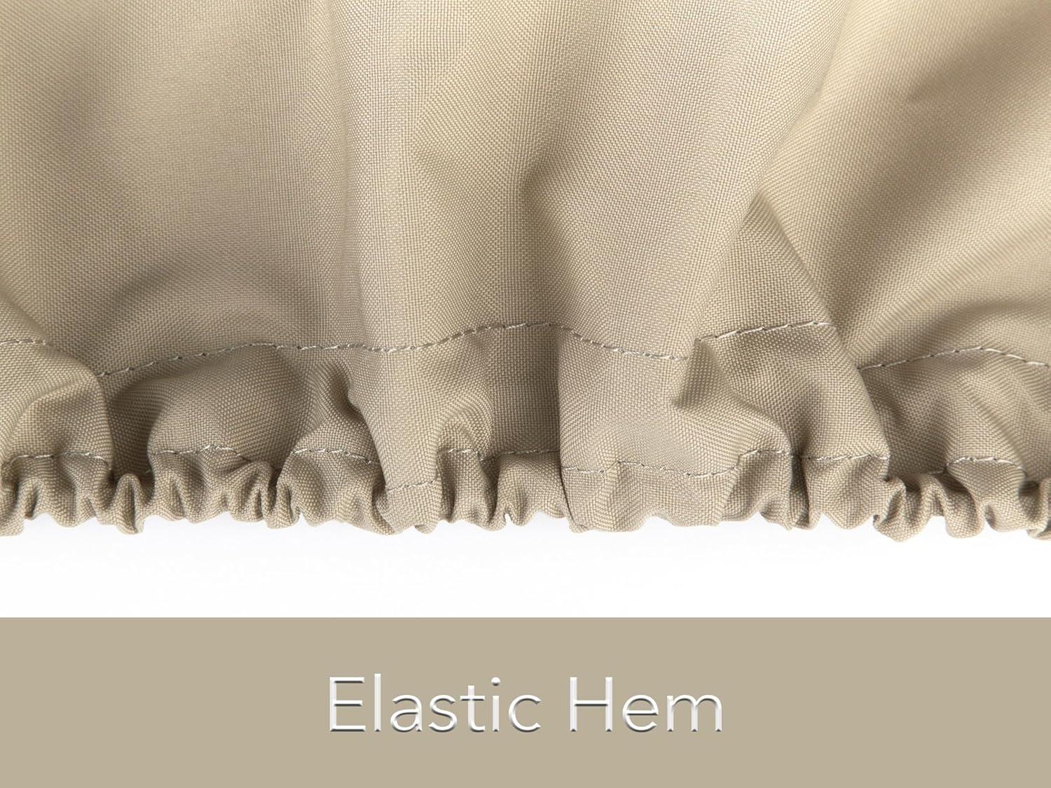 Covermates Outdoor Sofa Loveseat Cover - Water Resistant Polyester, Drawcord Hem, Mesh Vents, Seating and Chair Covers, 62W x 32D x 34H, Khaki