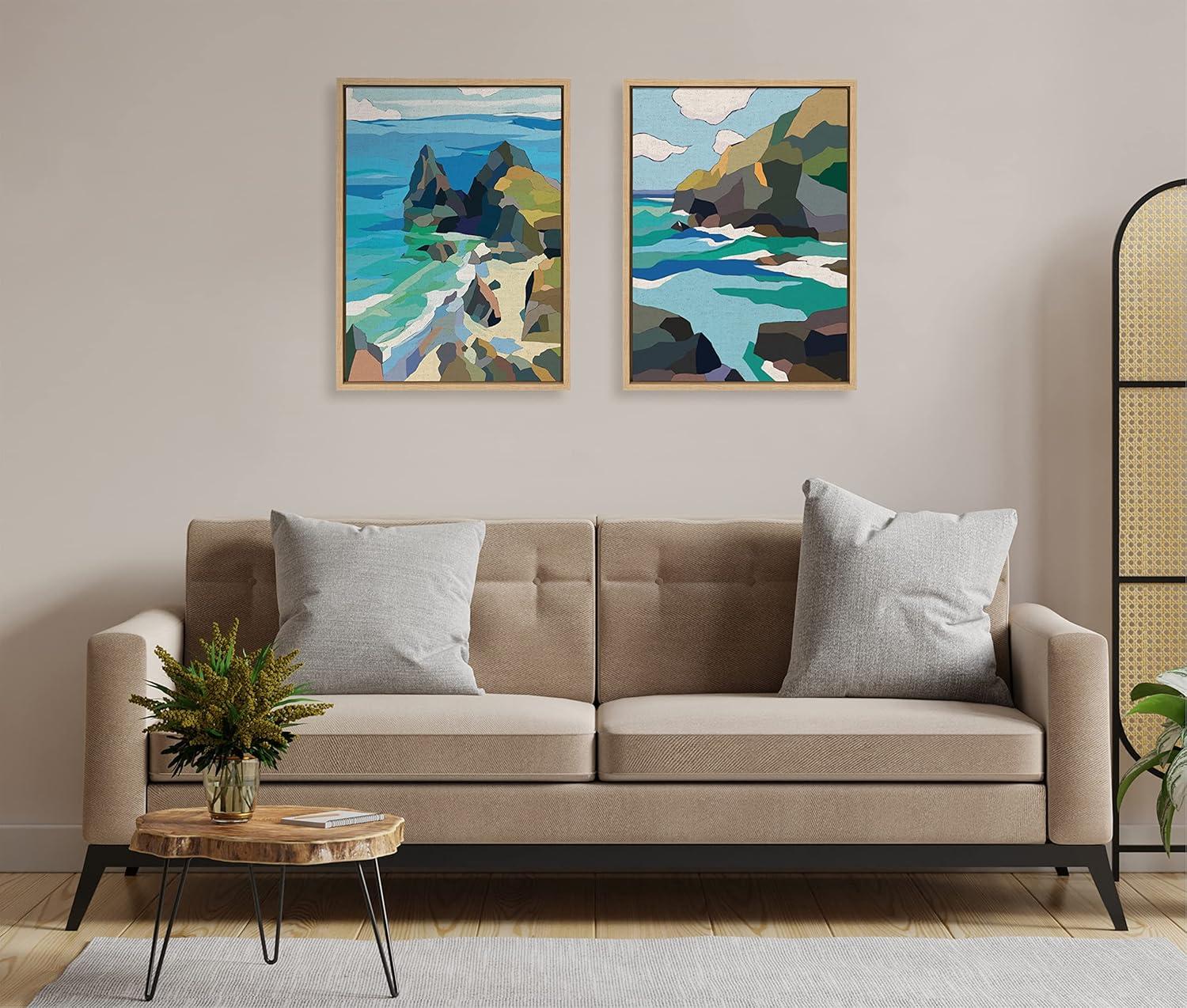 (Set of 2) 18" x 24" Sylvie Coast Canvas Art Set by Nikita Jariwala - Kate & Laurel All Things Decor