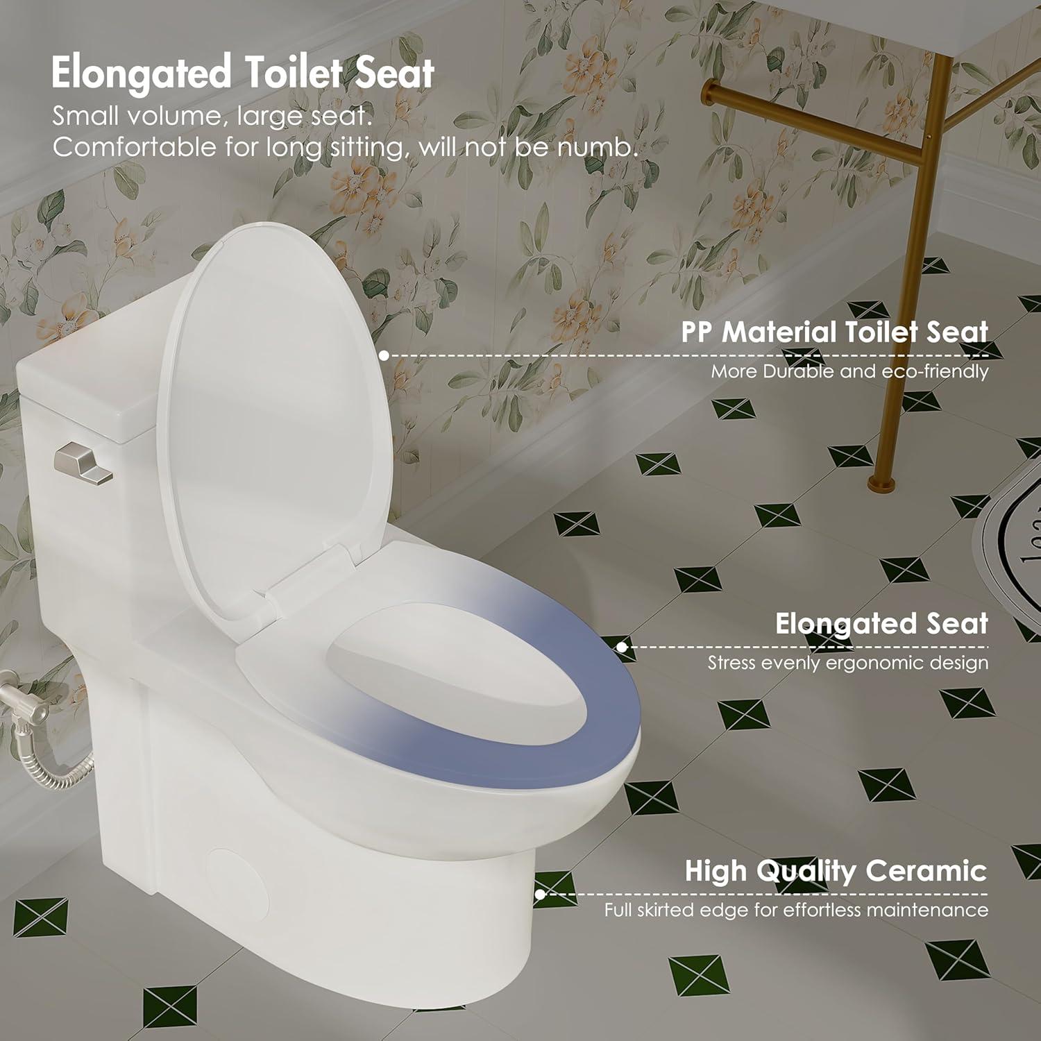Denbigh Chair Height Elongated Comfort Height One-Piece Toilet (Seat Included)