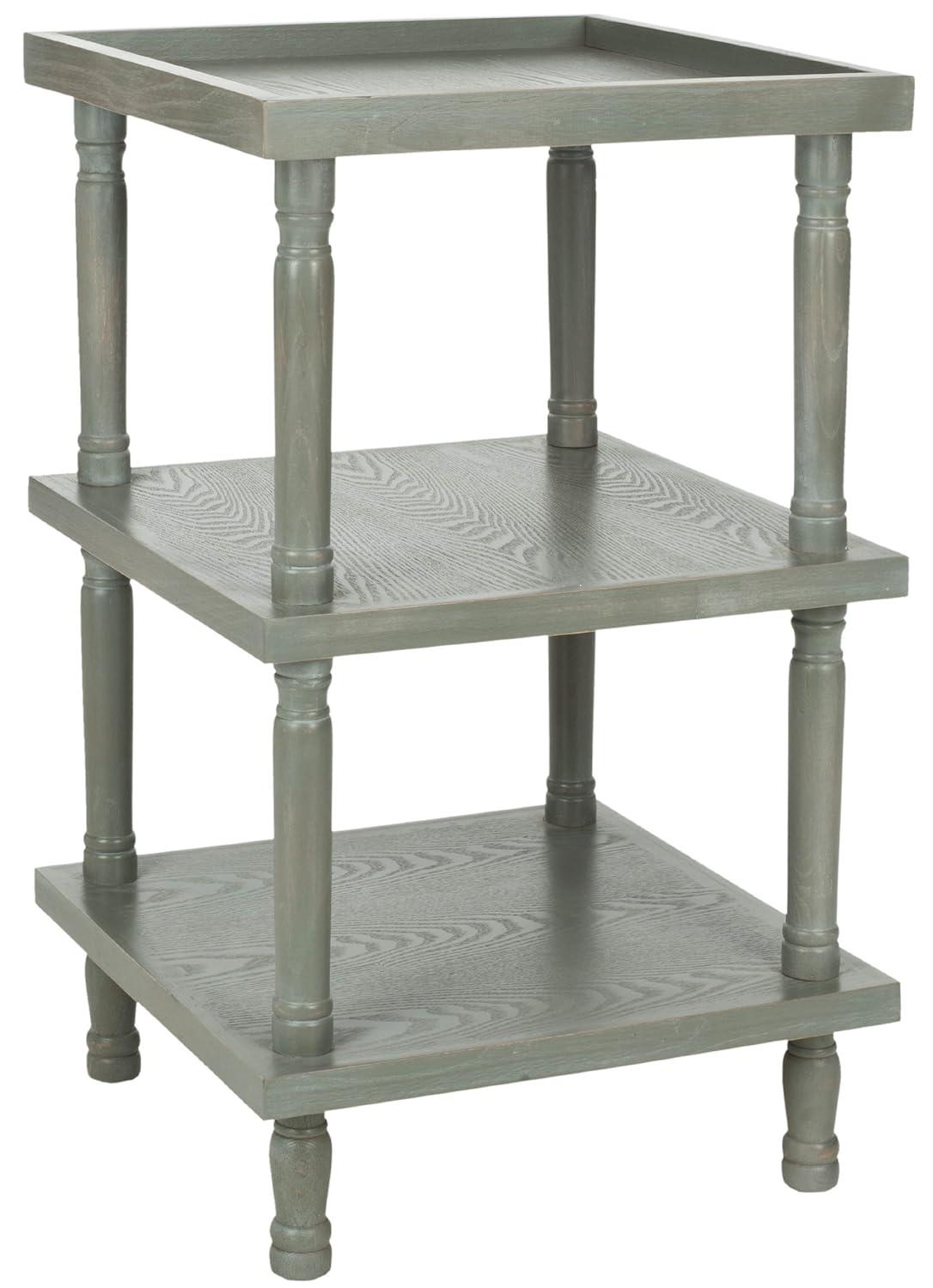 Esmeralda 3 Tier Side Table- Ash Grey - Safavieh.