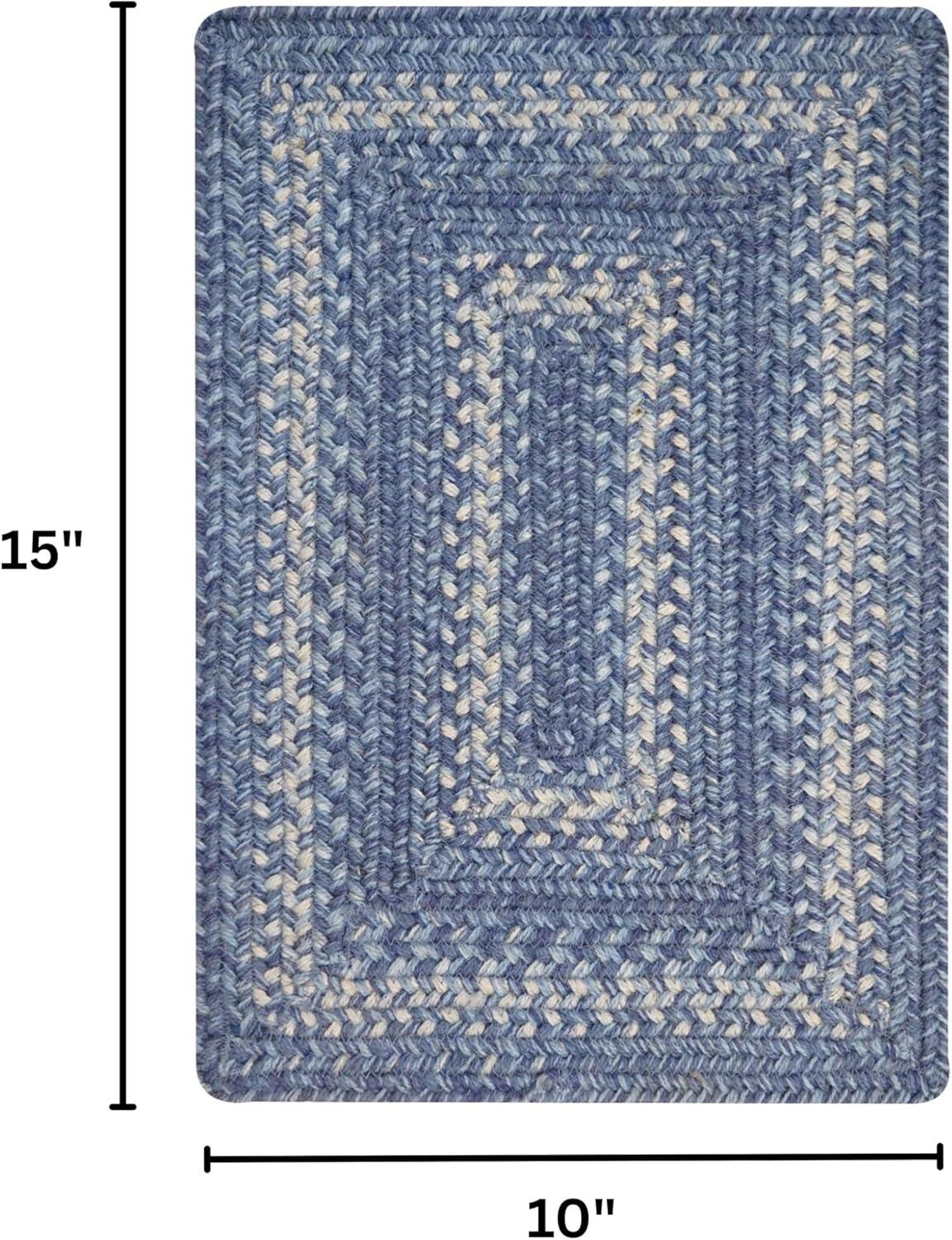 Homespice - Denim Blue Runner for Table 11x36 inches, a Long and Thick Table Runner to Use as a Coastal Style Dinner Table Runner - Handmade from Premium Jute - Reversible and Durable Braided Runner