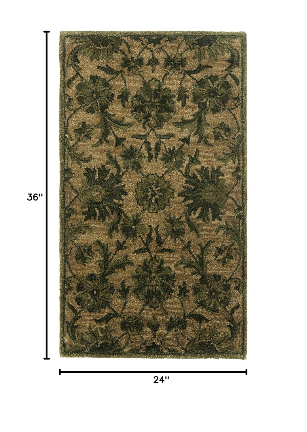 Antiquity AT824 Hand Tufted Indoor Accent Rug - Olive/Green - 2'x3' - Safavieh