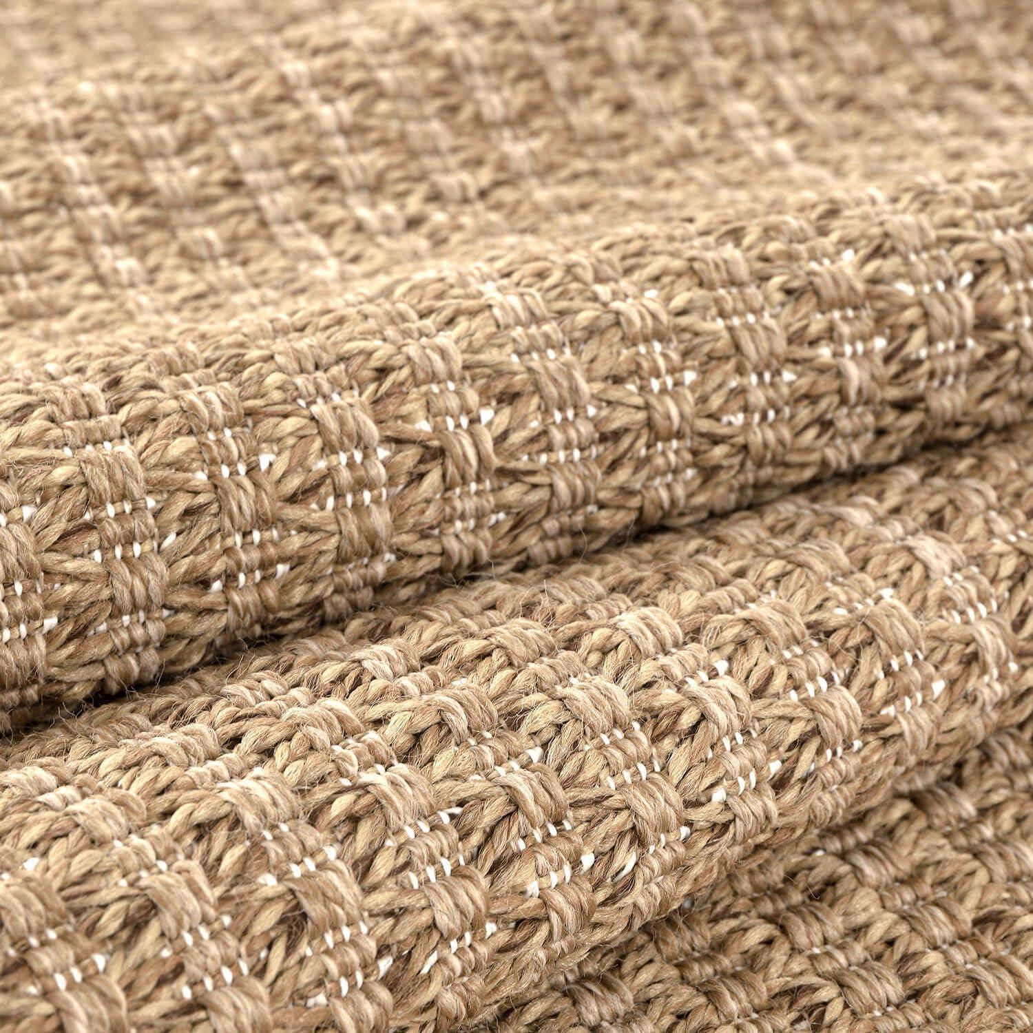 4'x6' Pata Hand Woven Chunky Jute Area Rug, Natural - JONATHAN Y