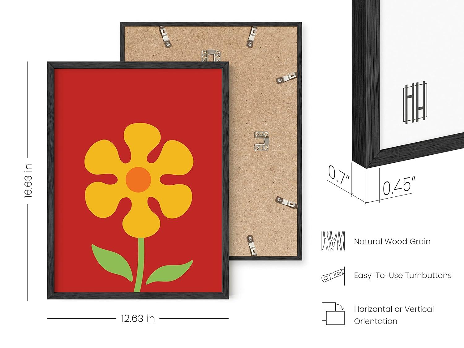 Red and Yellow Flower Market Poster for Teen Girls Room