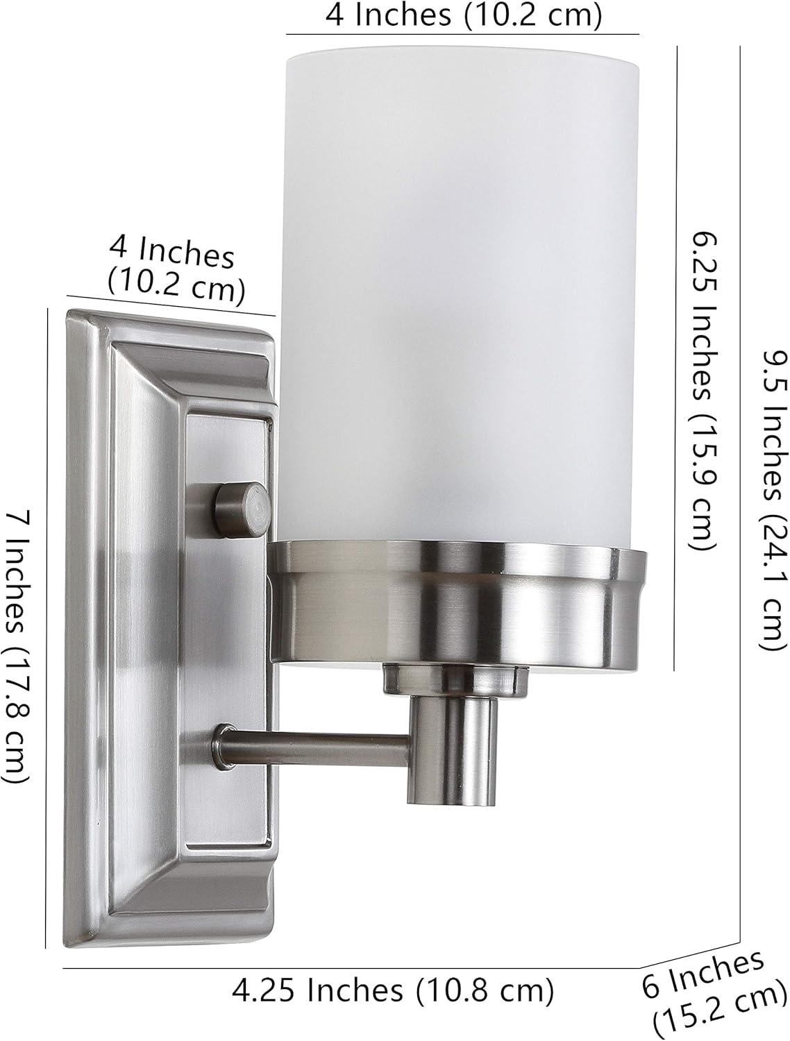 Roland Nickel Three Light Bathroom Vanity Sconce