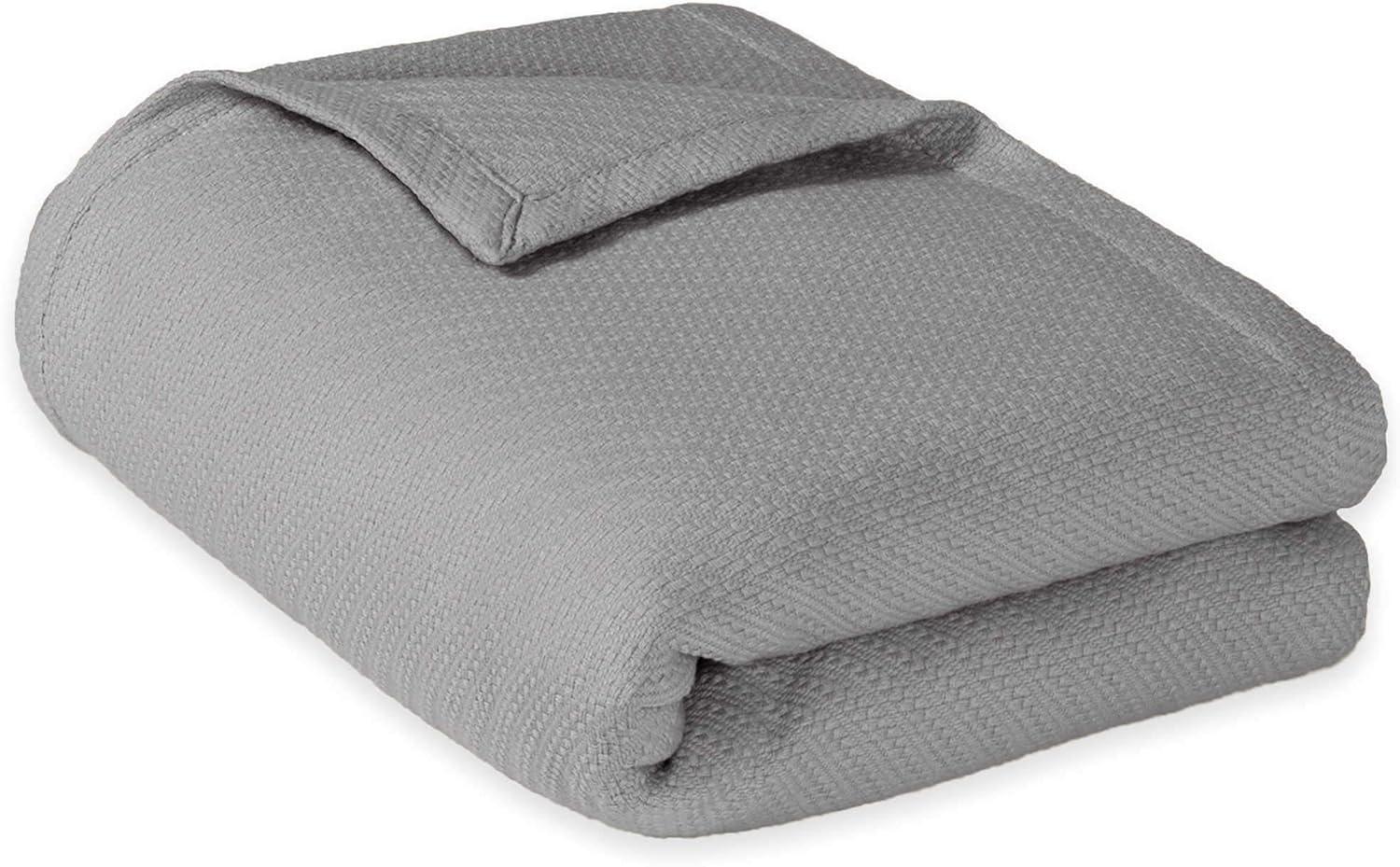 Bed Blanket Liquid Cotton Twin Seafoam: Madison Park, Lightweight, Year-Round Comfort, No Fill