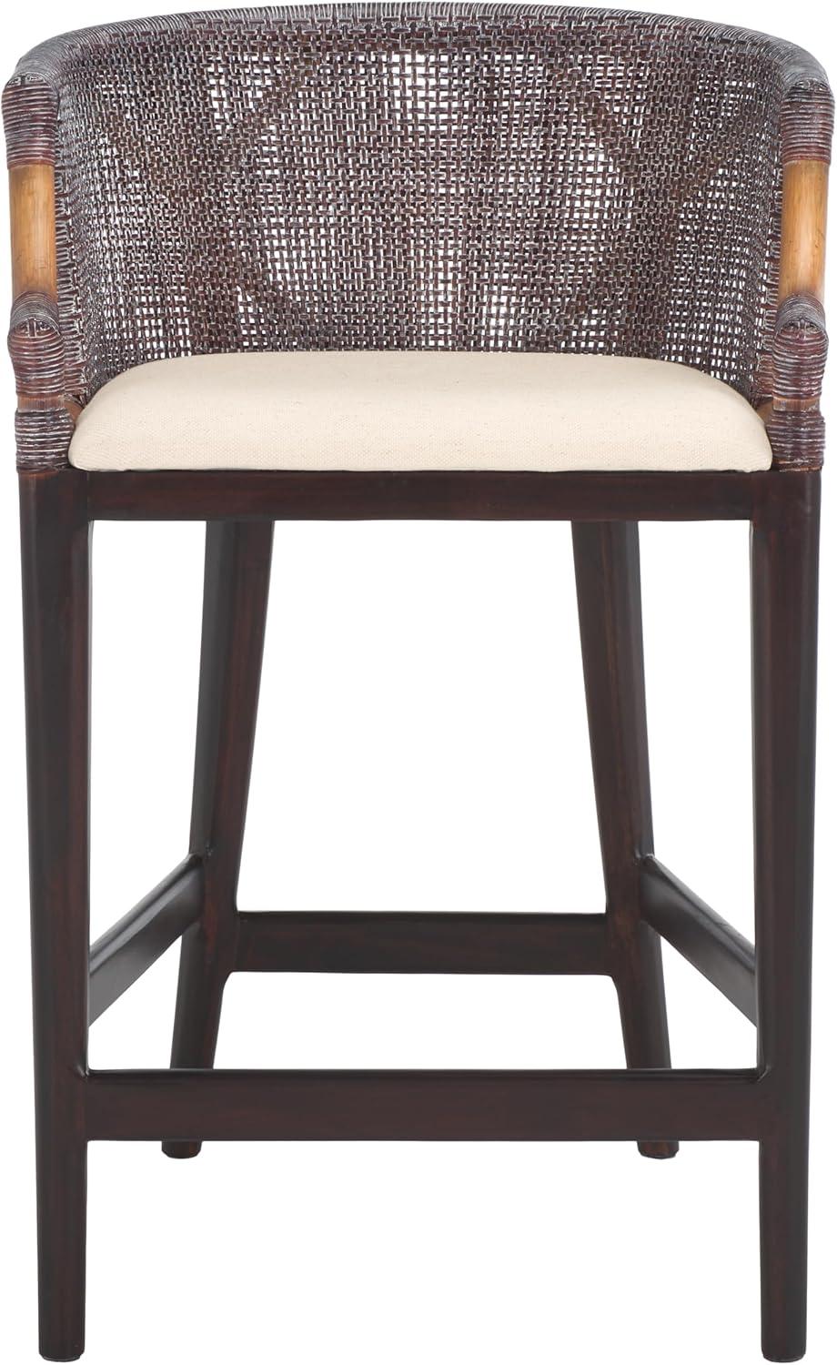 Brando Counter Stool - BST4000 - Natural/White Washed - Safavieh