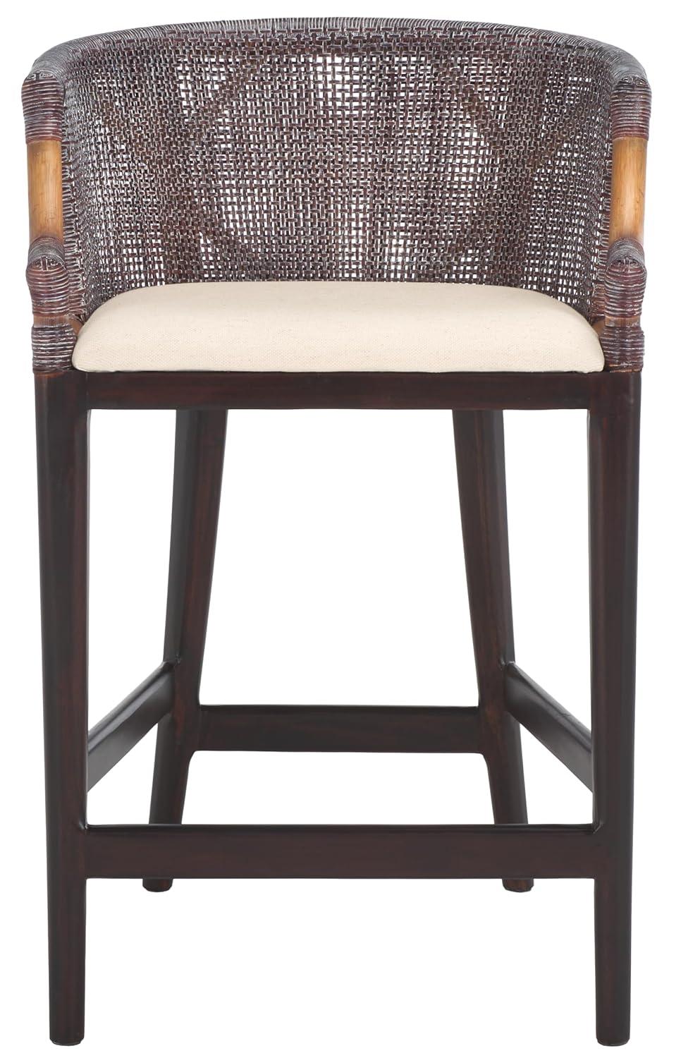Brando Counter Stool - BST4000 - Natural/White Washed - Safavieh