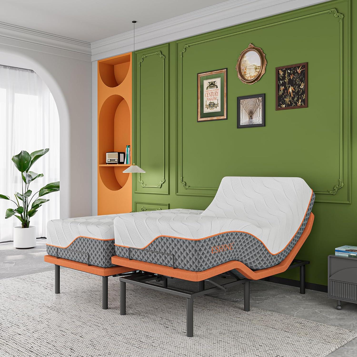 Zero Gravity Adjustable Bed with 14" Hybrid Mattress E3000 Series