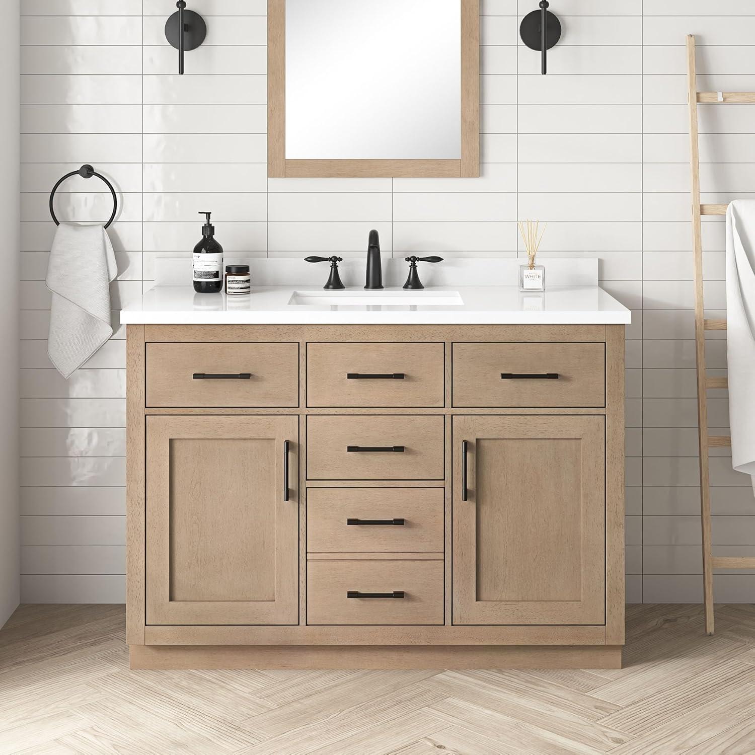 OVE Decors Bailey 48" Single Bathroom Vanity Set with Premium Countertop