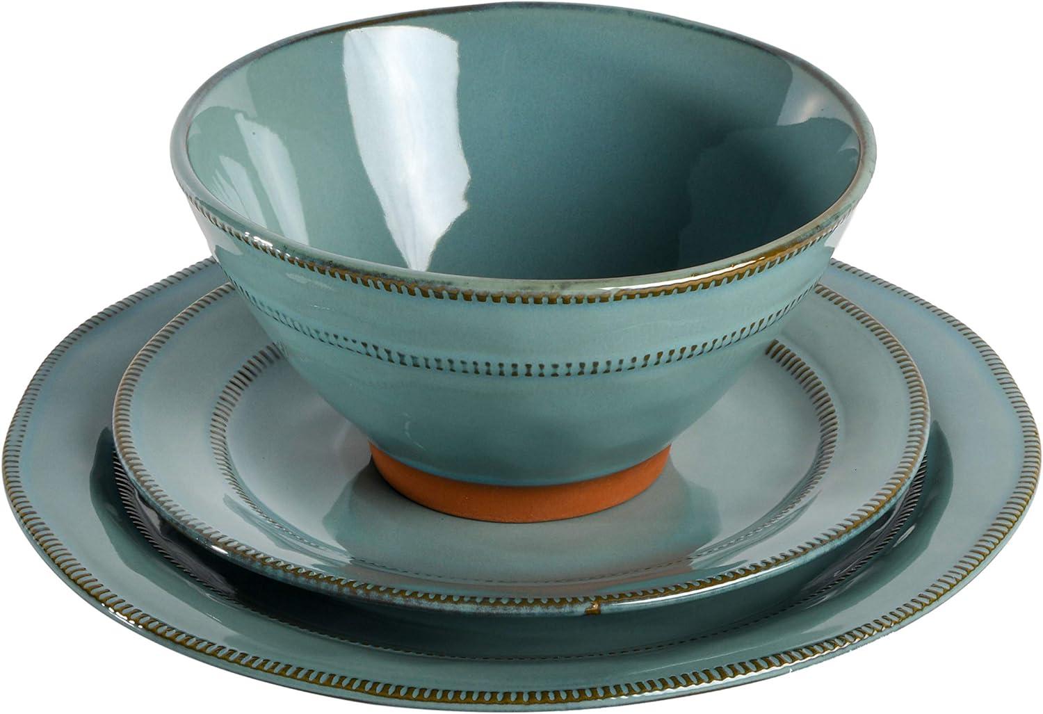 ECLANK 12 Piece Stoneware Dinnerware Set - Service for 4