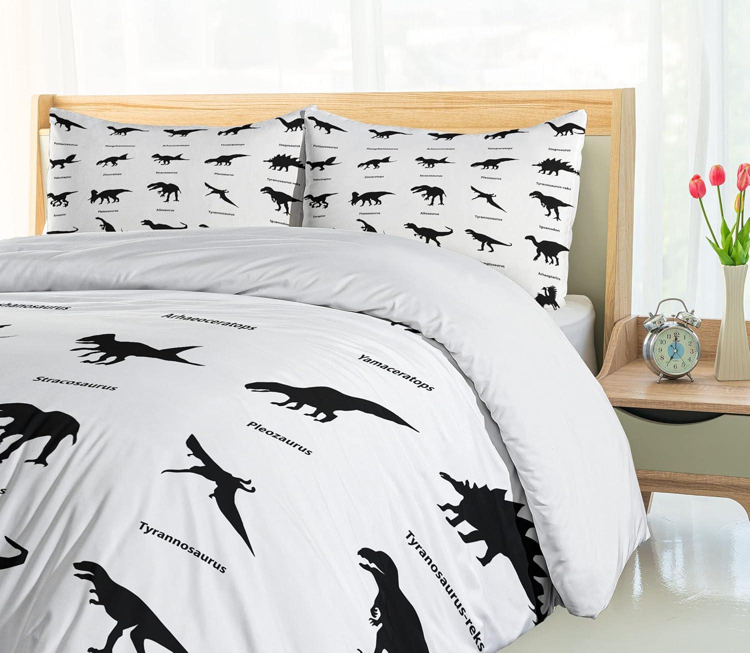 Ambesonne Dinosaur Duvet Cover Set