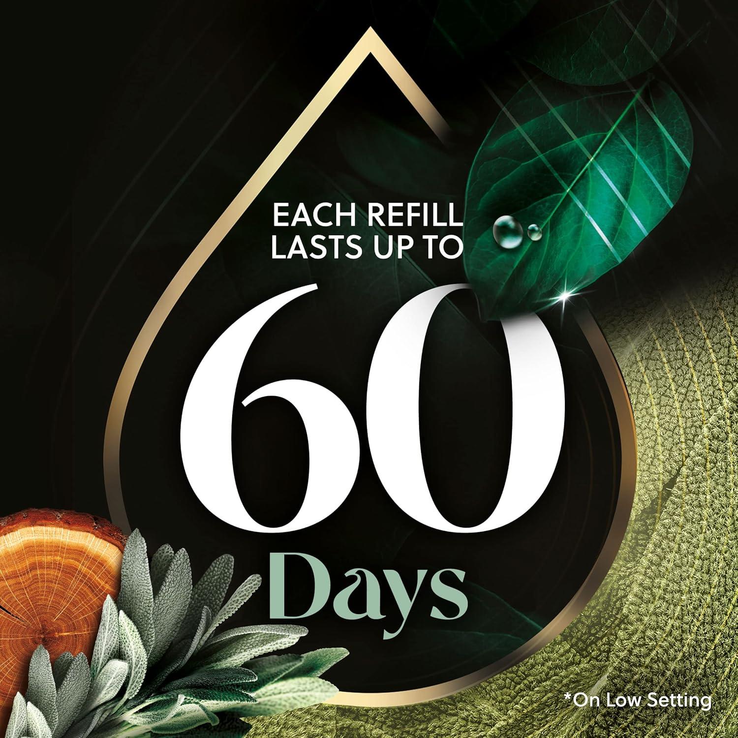 Air Wick Vibrant Plug in Scented Oil Starter Kit (Gadget + 2 Refills), White Sage & Mahogany, Air Freshener, Essential Oils