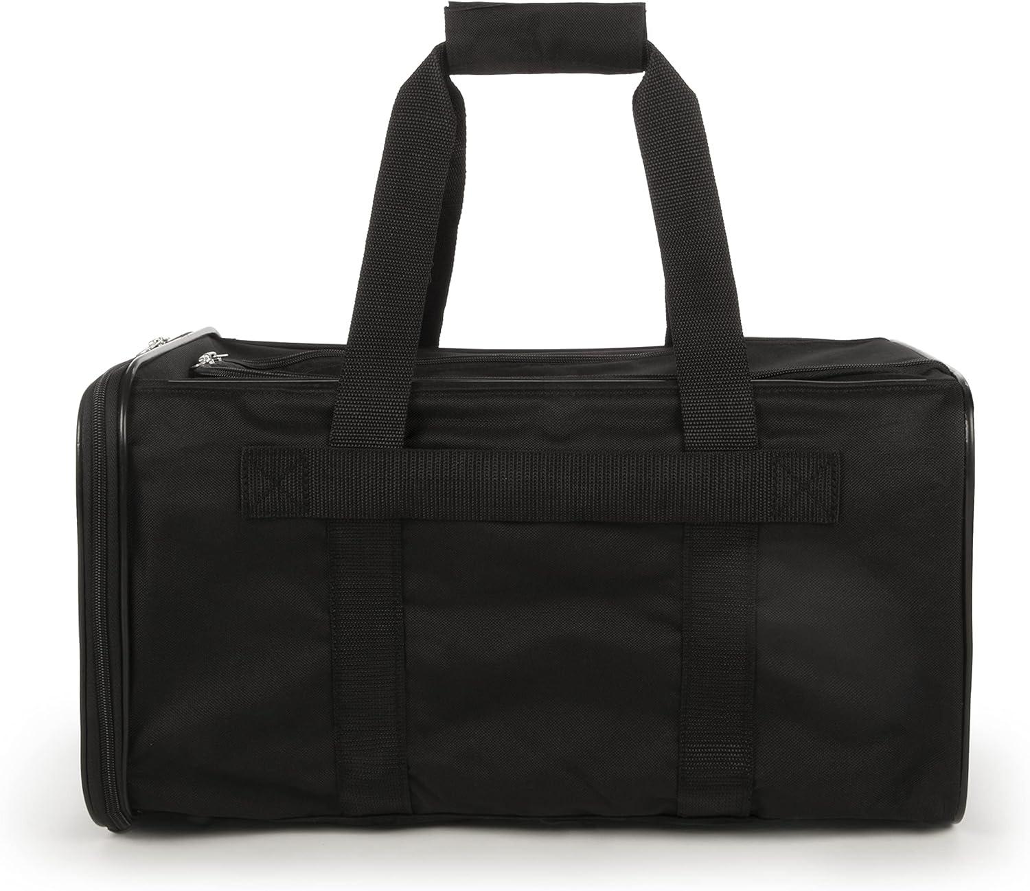 TrustyPup Easy Explorer Medium Guaranteed On-Board Travel Pet Carrier, Black, 16 lb Limit