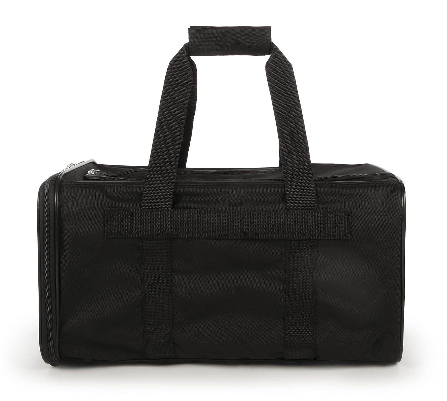 TrustyPup Easy Explorer Medium Guaranteed On-Board Travel Pet Carrier, Black, 16 lb Limit