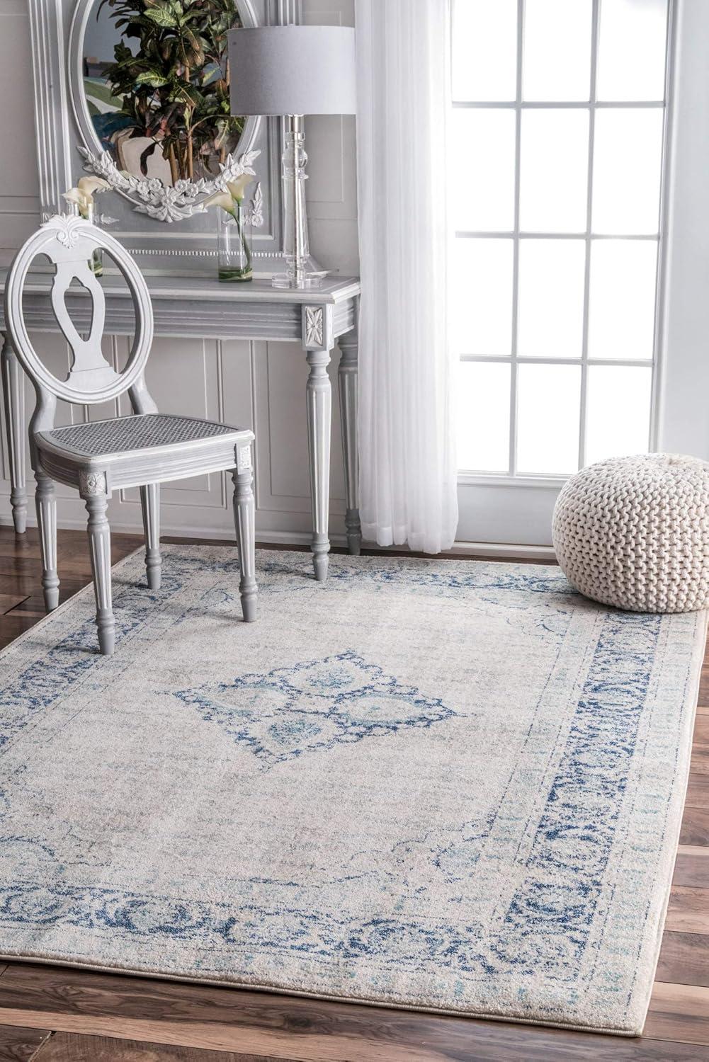 Nuloom Vintage Paula Vintage Indoor Area Rug - Blue 5x7