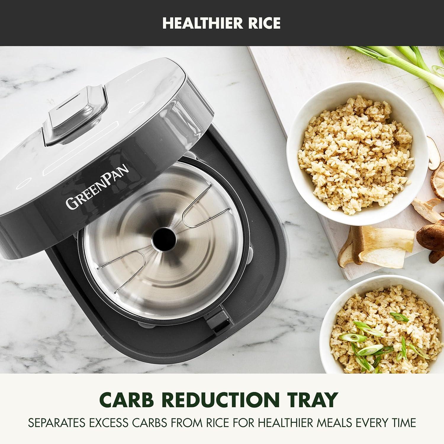 GreenPan ™ Rice Cooker with Carb Reduction in Graphite