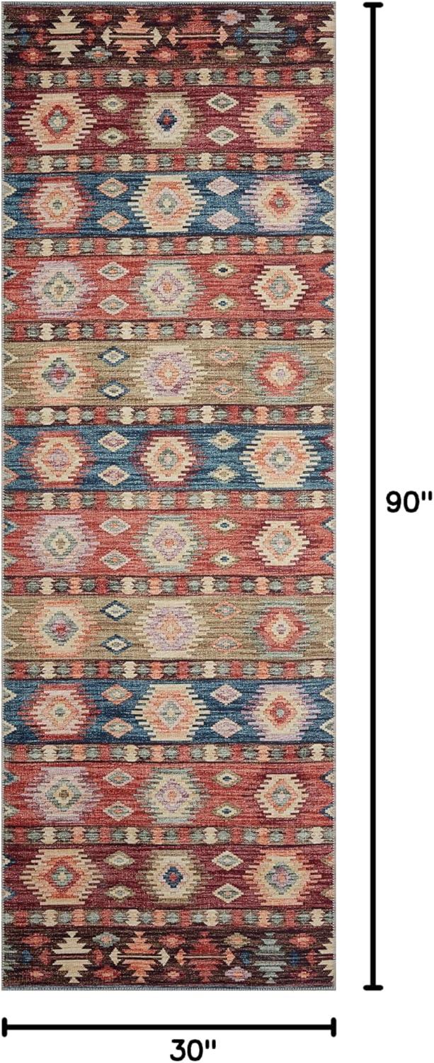 Loloi II Zion ZIO-06 Southwestern Fiesta / Multi Printed Area Rug 2'-6" x 7'-6"