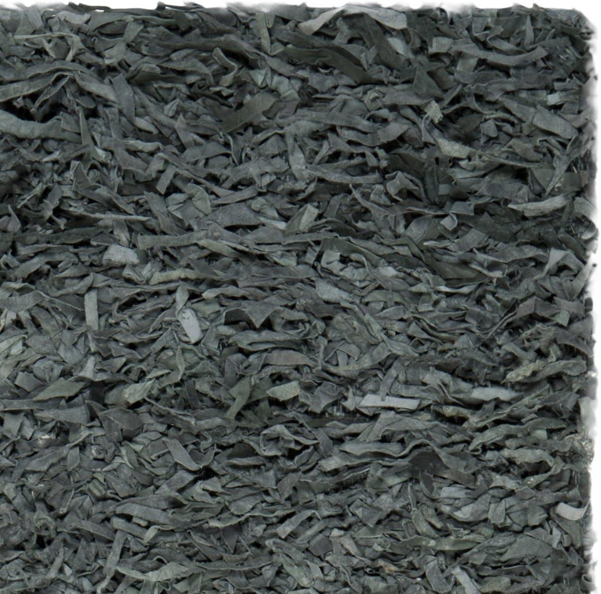 SAFAVIEH Mariam Leather Shag Area Rug, Brown, 4' x 6'