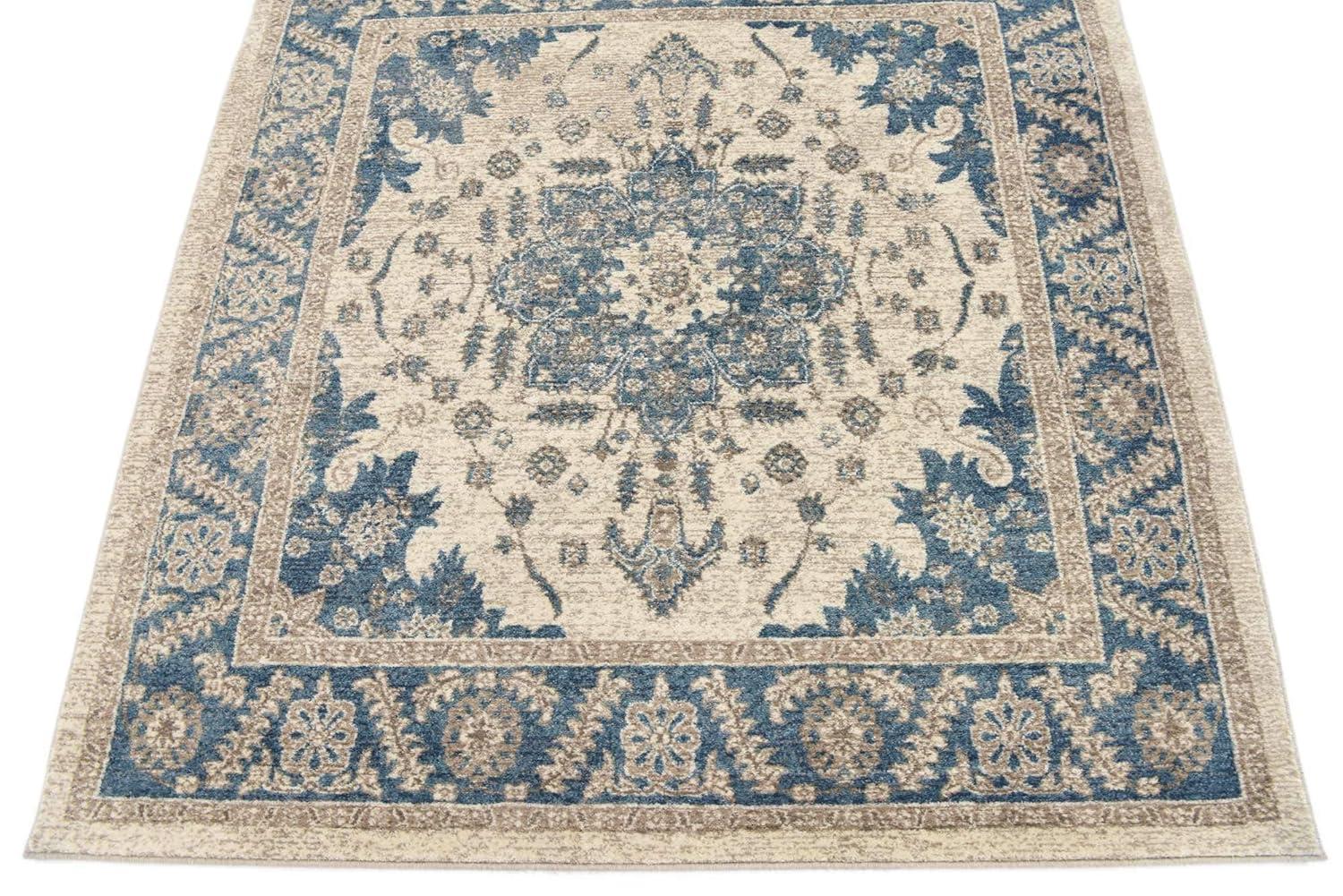 Unique Loom Salzburg Collection Area Rug - Altstadt (5' 1" Square Cream/Gray)