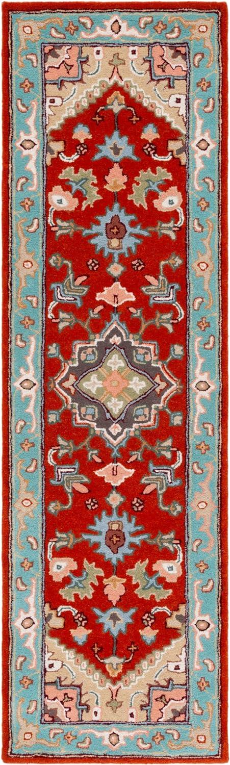 SAFAVIEH Heritage York Oriental Wool Runner Rug, Red/Blue, 2'3" x 8'