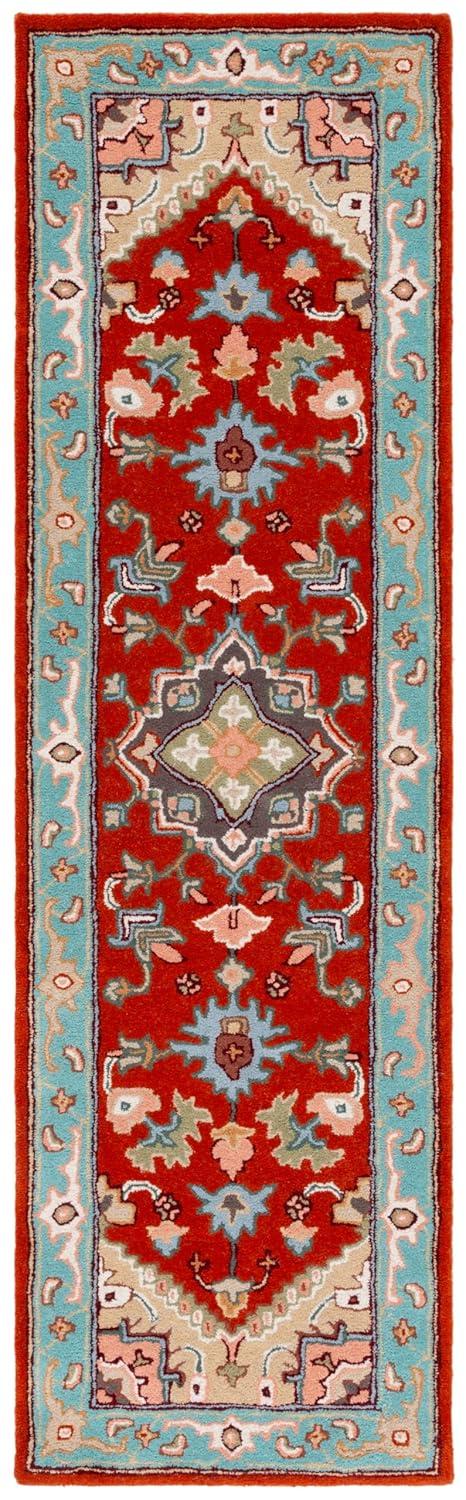 SAFAVIEH Heritage York Oriental Wool Runner Rug, Red/Blue, 2'3" x 8'