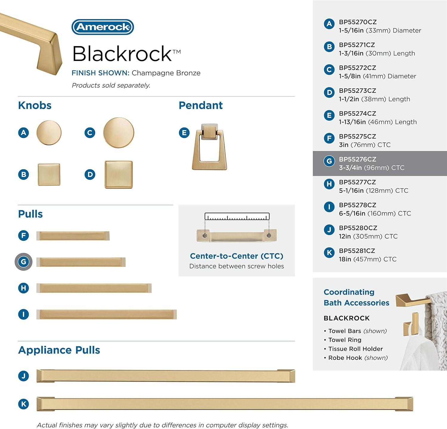 Blackrock 3 3/4" Center to Center Bar Pull