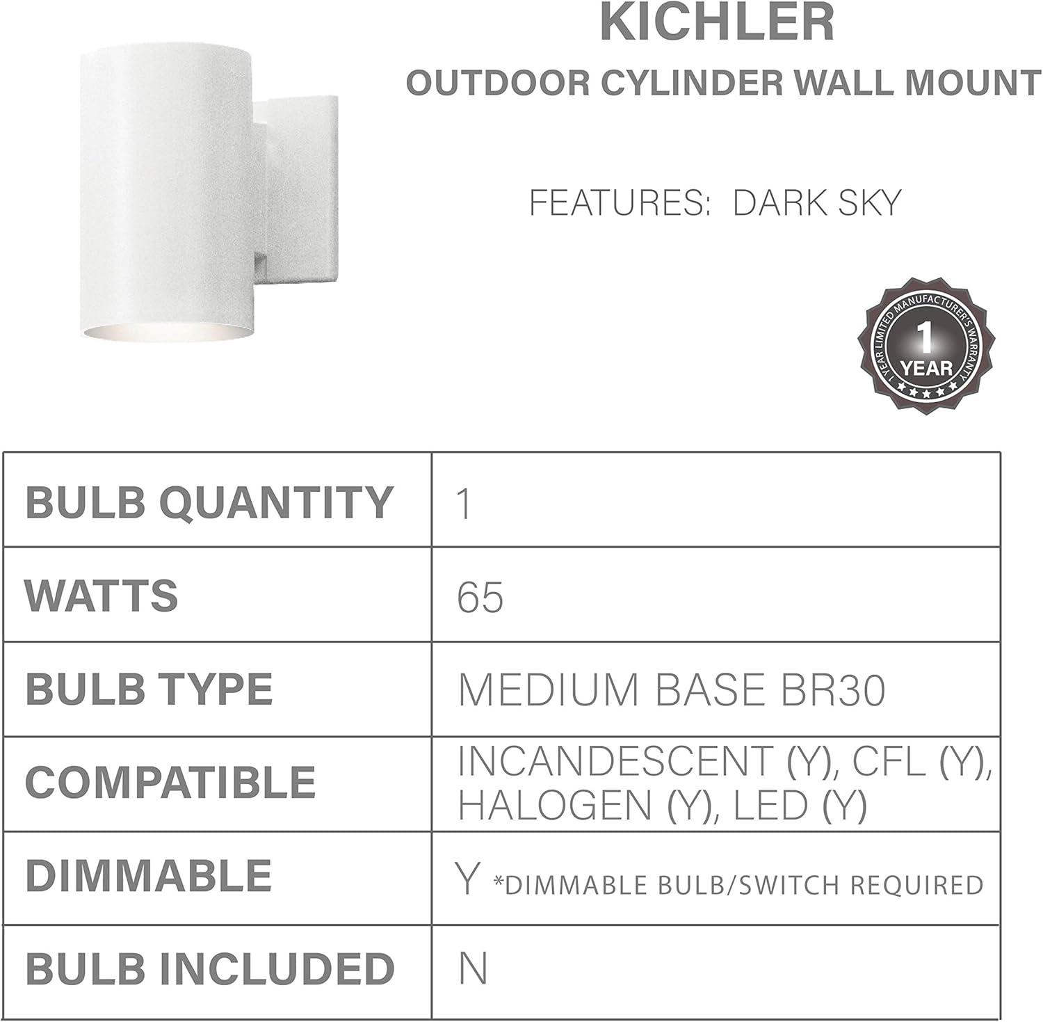 Kichler Lighting 1 - Light Wall Light in  White