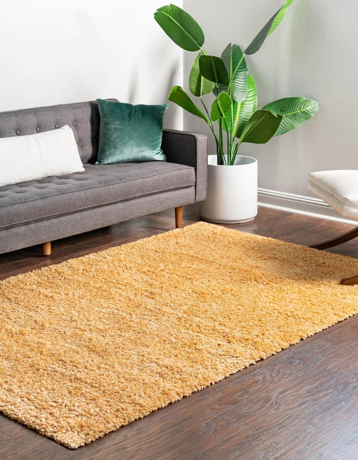 Unique Loom Davos Shag Solid Indoor Woven Area Rug