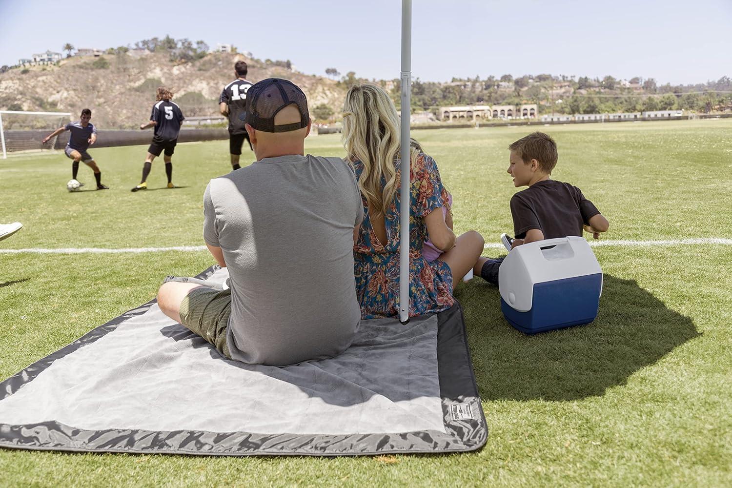 Sport-Brella Sunsoul 75" x 57" Dual Purpose Outdoor Blanket - Black/Gray