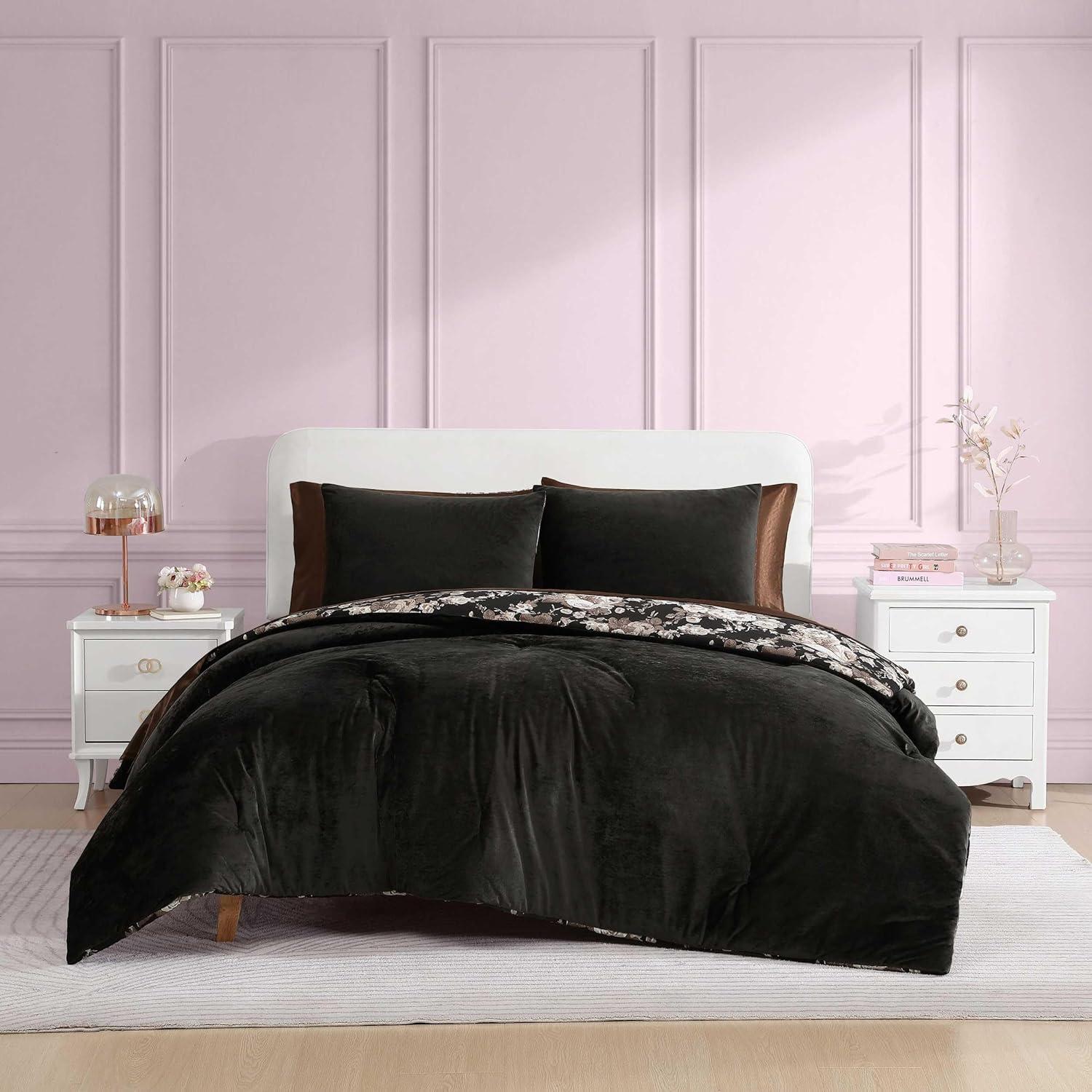 Betsey Johnson Betsey Johnson Solid Reversible Comforter Set