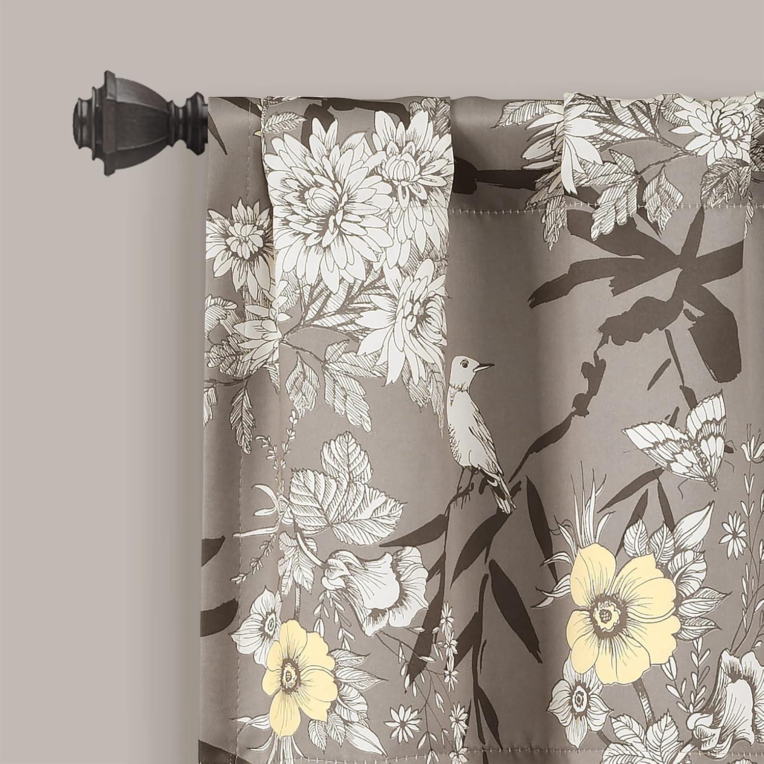 Lush Decor Botanical Garden Floral Tailored 52'' W Window Valance