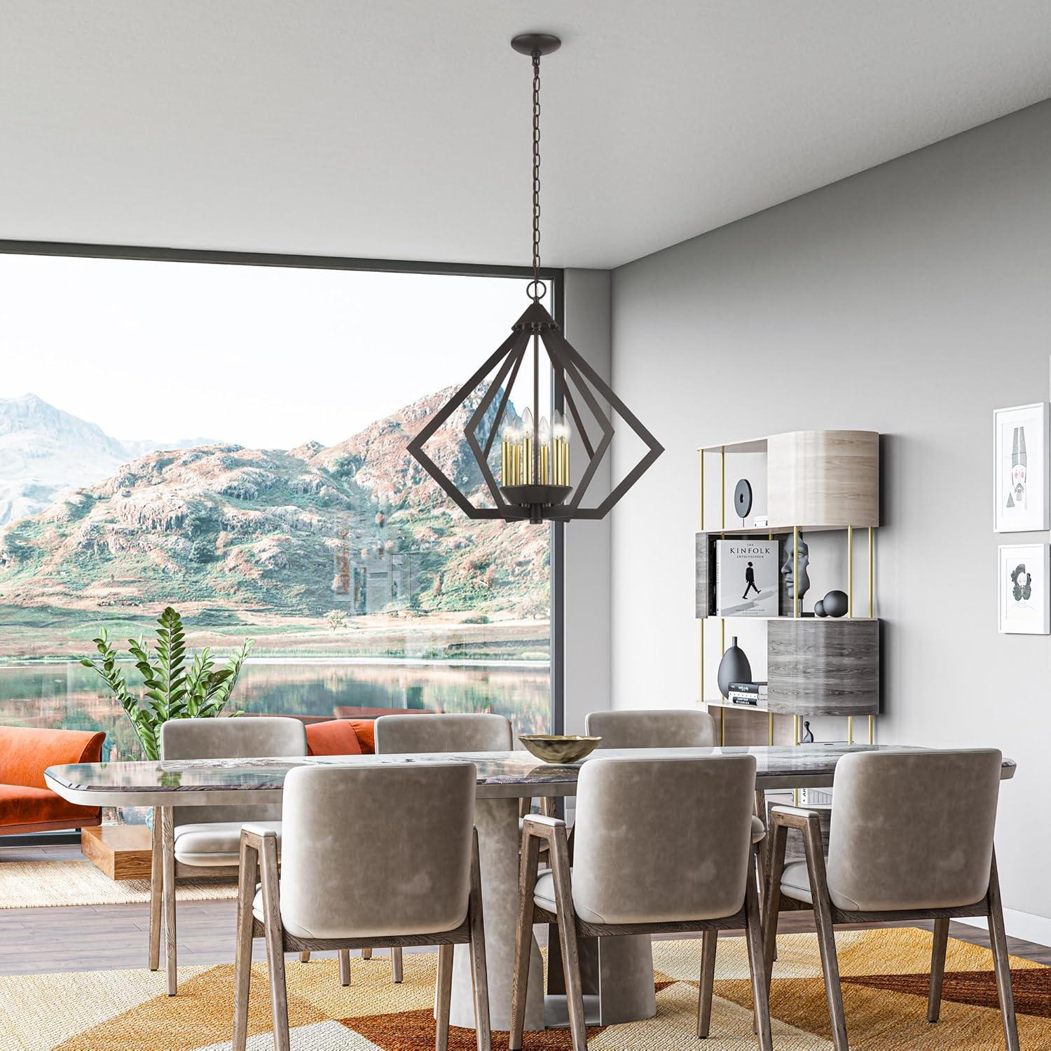 Livex Lighting Prism 6 - Light Chandelier in  Black