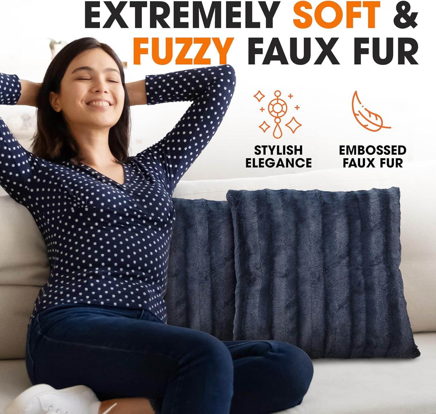 Faux Fur Throw Pillow