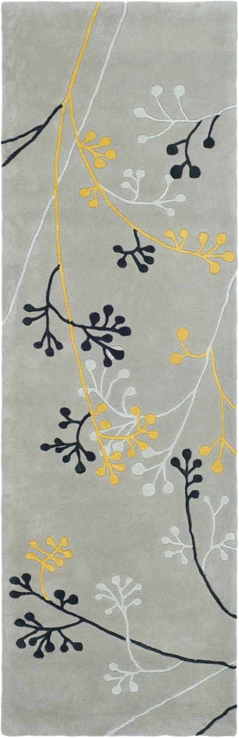 Soho SOH305 Hand Tufted Indoor Runner Rug - Grey - 2'6"x8' - Safavieh