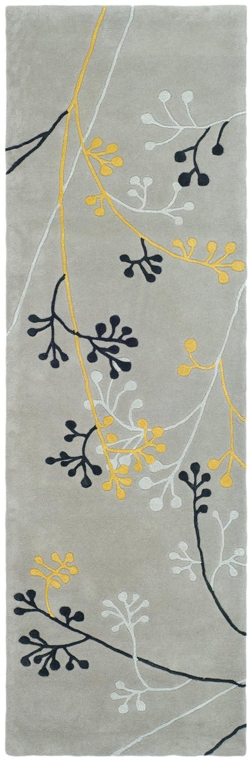 Soho SOH305 Hand Tufted Indoor Runner Rug - Grey - 2'6"x8' - Safavieh