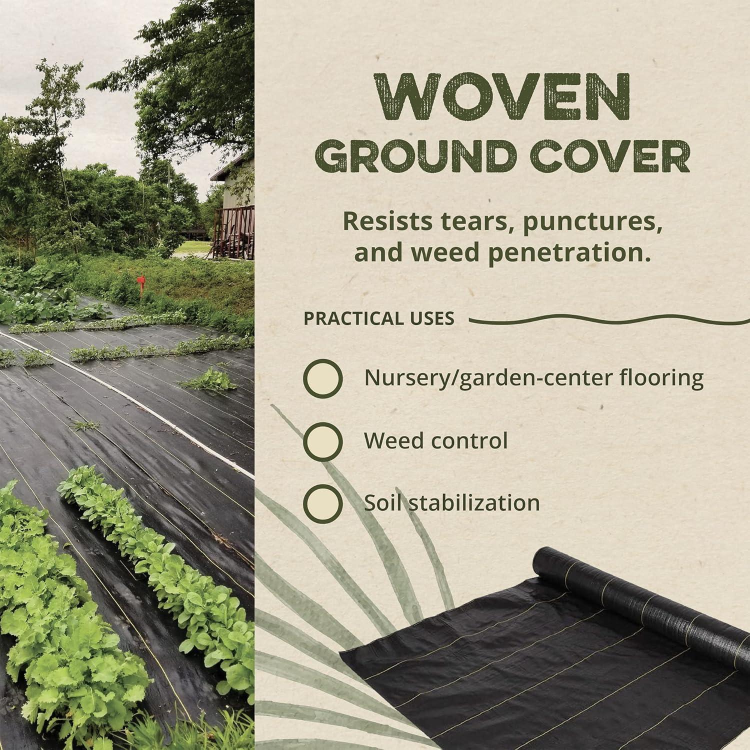 Dewitt DeWitt Sunbelt Woven Weed Barrier Landscape Fabric Ground Cover