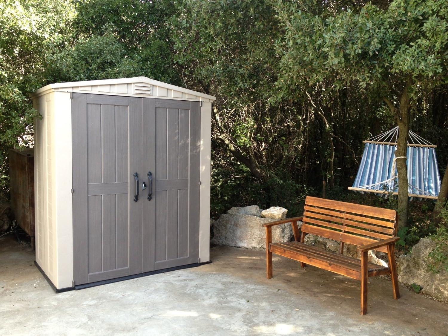 Keter 6' x 3' Taupe and Brown Resin Outdoor Storage Shed