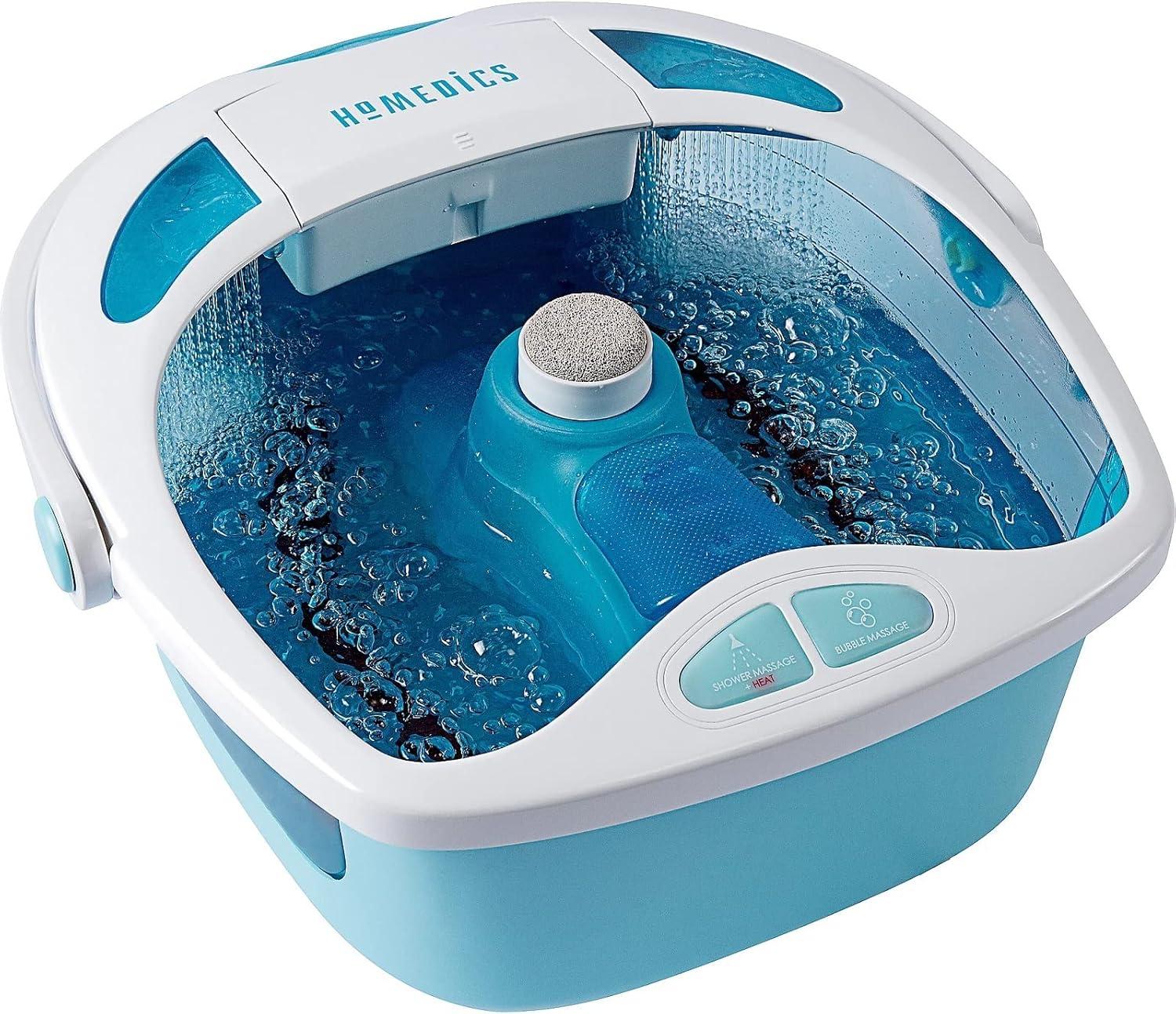 Homedics Shower Bliss Footspa with Massaging Water Jets, 3 Attachments and Toe-Touch Controls, FB-625