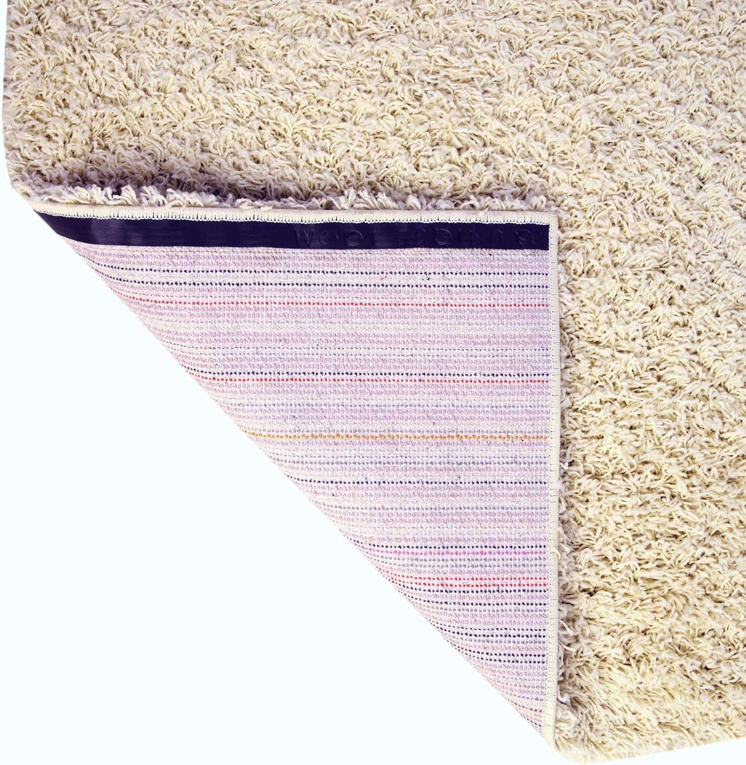 Unique Loom 4' 1 x 6' 1 Solid Shag Pure Ivory Area Rug