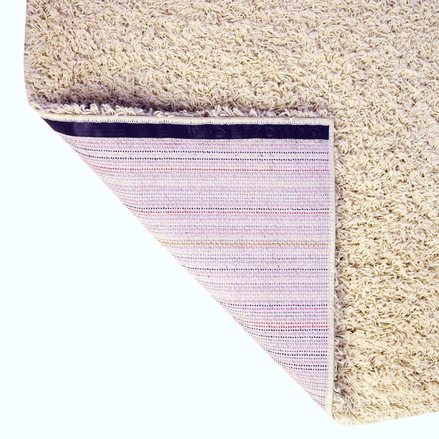 Unique Loom 4' 1 x 6' 1 Solid Shag Pure Ivory Area Rug