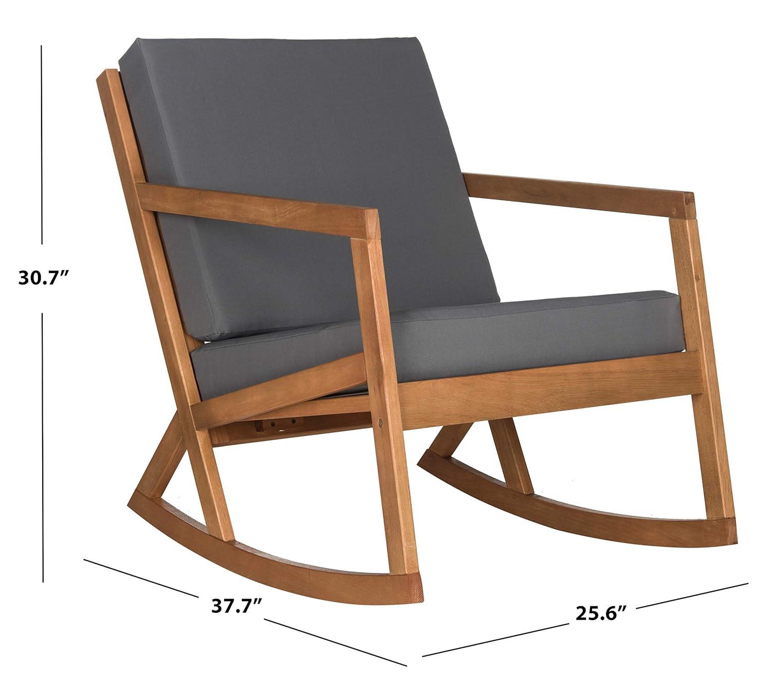 Vernon Rocking Chair Indoor/Outdoor - PAT7013 - Natural/Grey - Safavieh