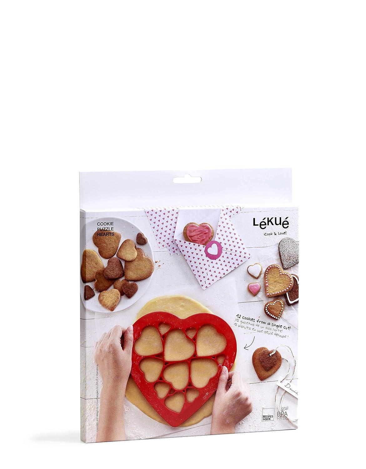 Kids Cookie Puzzle Cutter Set of 3 - Easy, Fun and Efficient Baking Tool - Shape Multiple Cookies with a Single Press - Healthy Cooking for Kids -