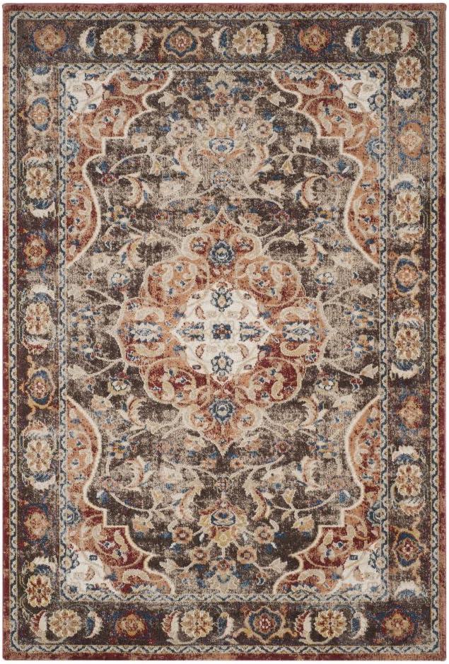Bijar BIJ648 Power Loomed Indoor Area Rug - Brown/Rust - 5'3"x7'6" - Safavieh