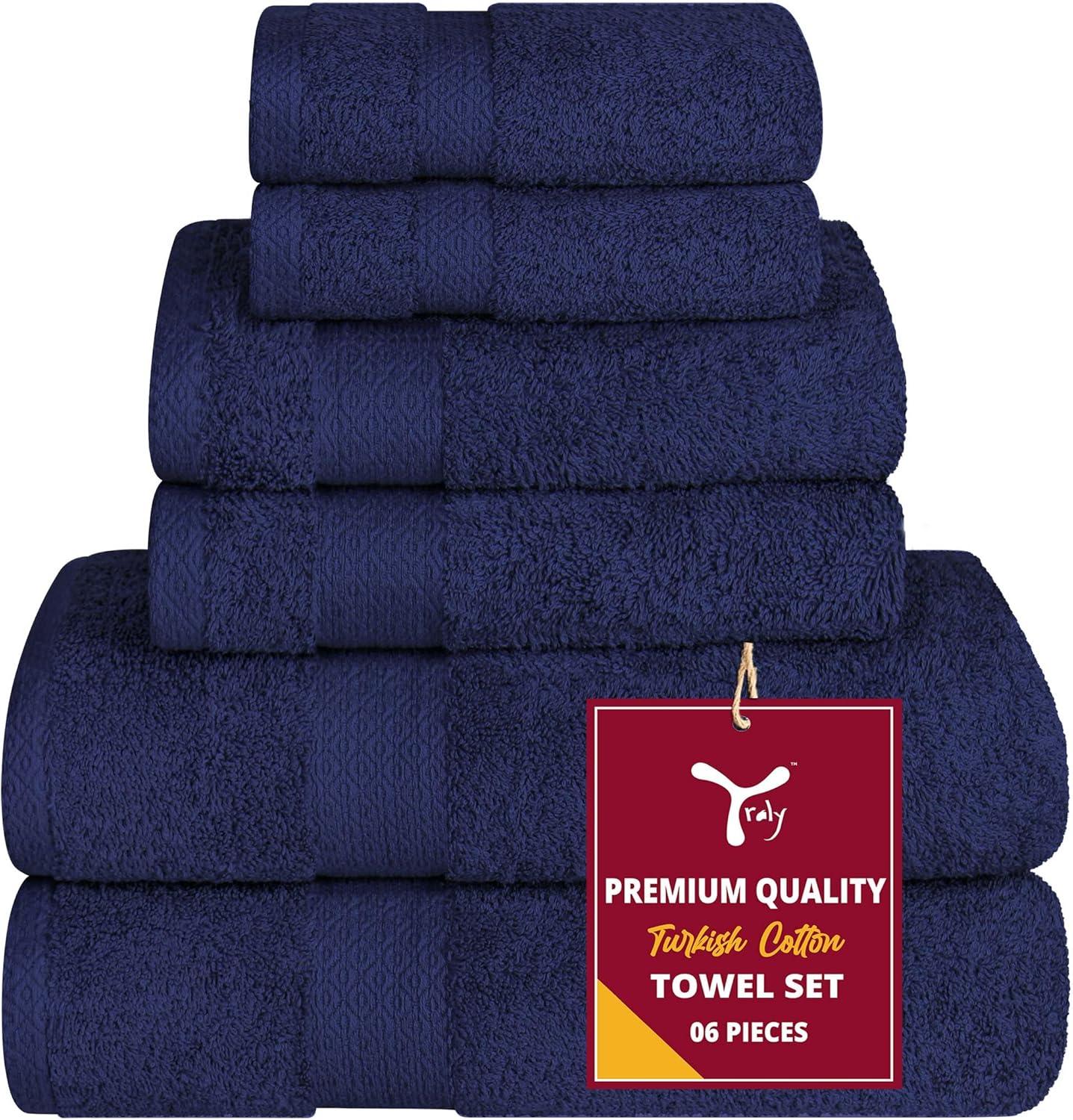 Anne Klein Reverie Antimicrobial Towel Set 6 Piece 100% Cotton Towel Set