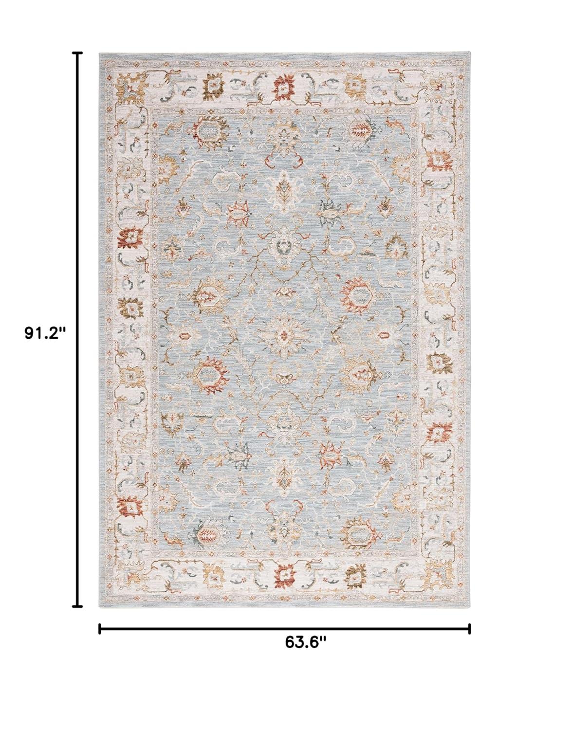 Hamilton HLT102 Power Loomed Area Rug - Blue/Gold - 5'3"x7'6" - Safavieh.