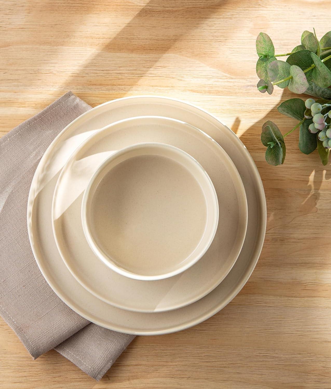 Earth & Clay Amber 12-Piece Dinnerware Set Stoneware