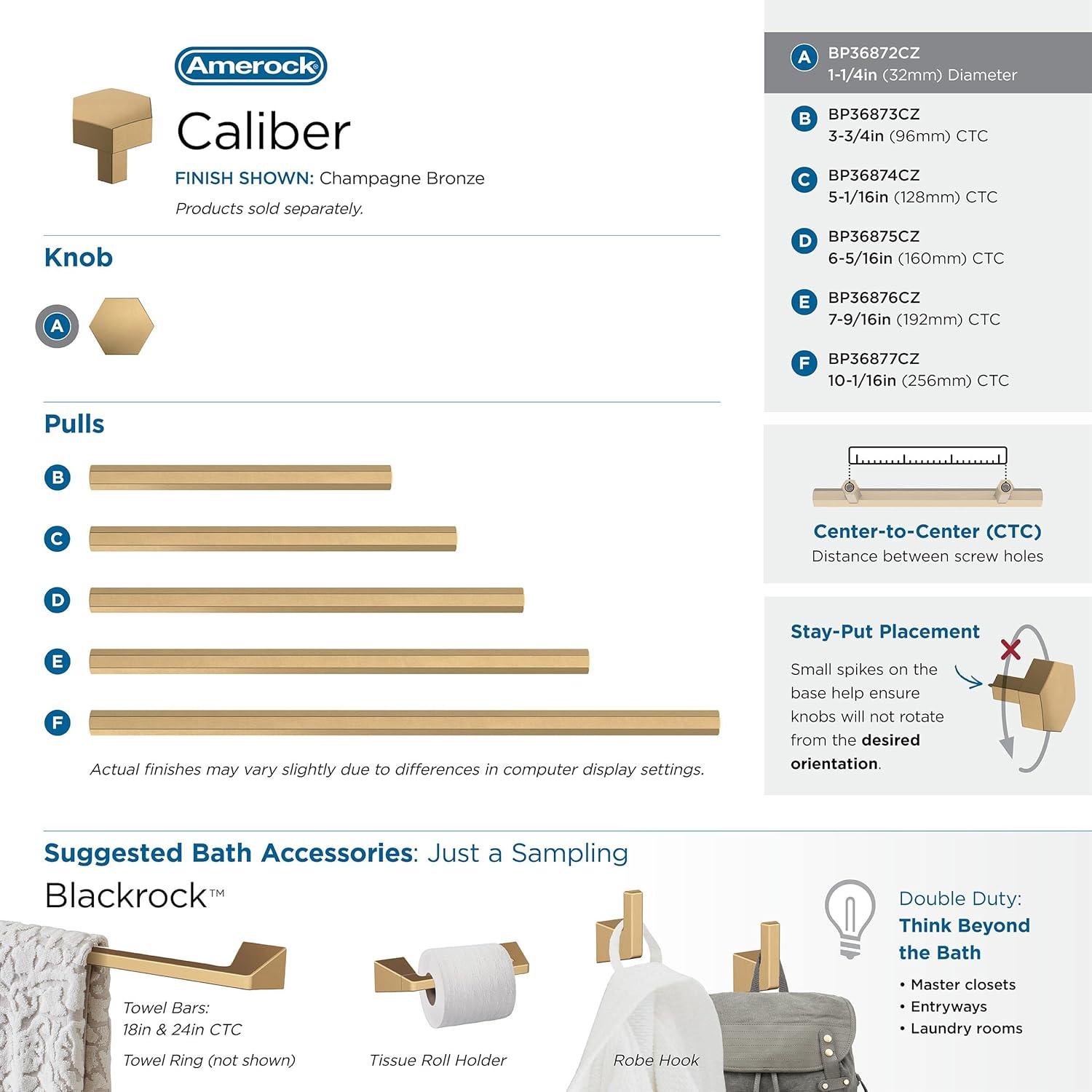 Caliber 1 1/4" Diameter Geometric Knob