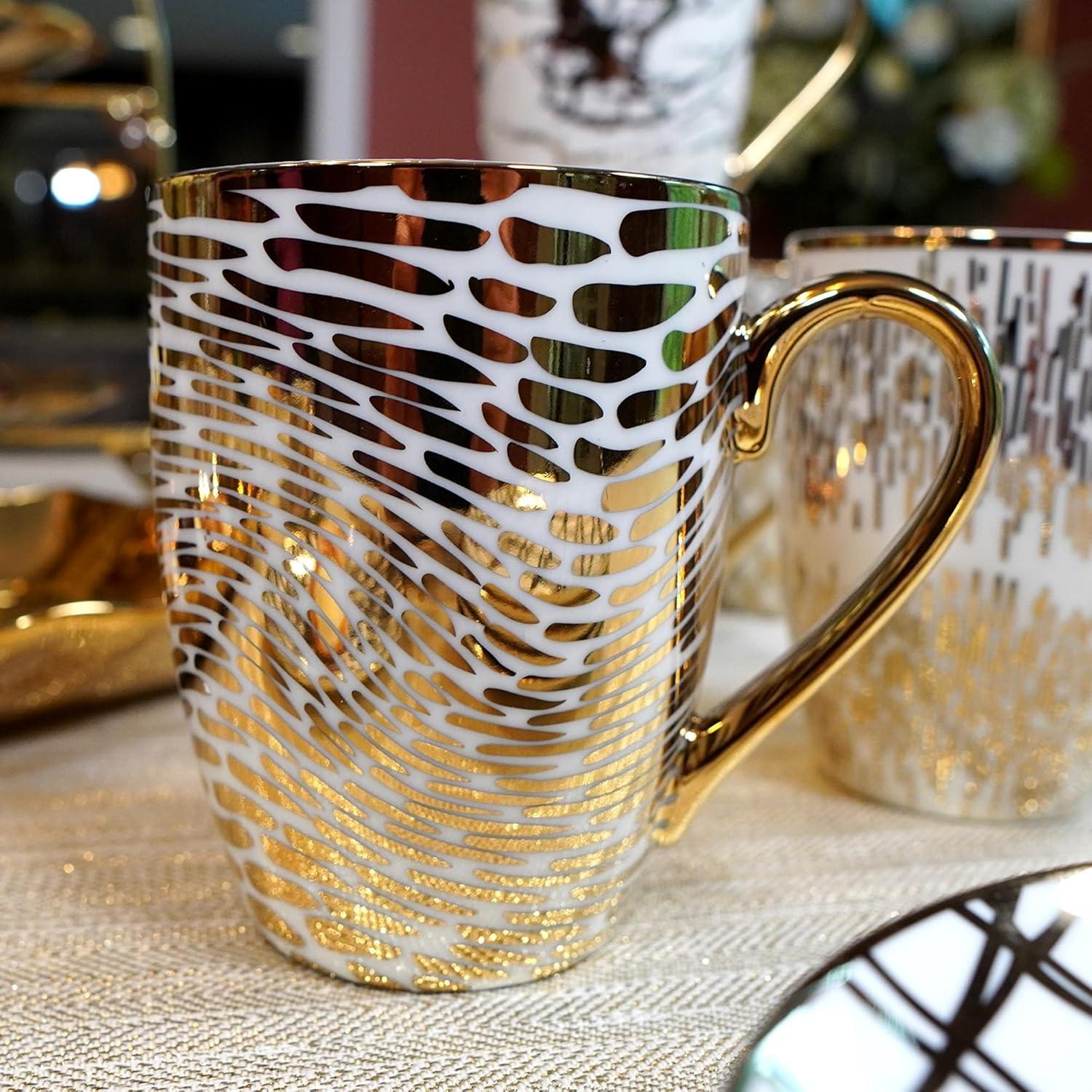 Matrix Set of 6 Gold Plated Mugs